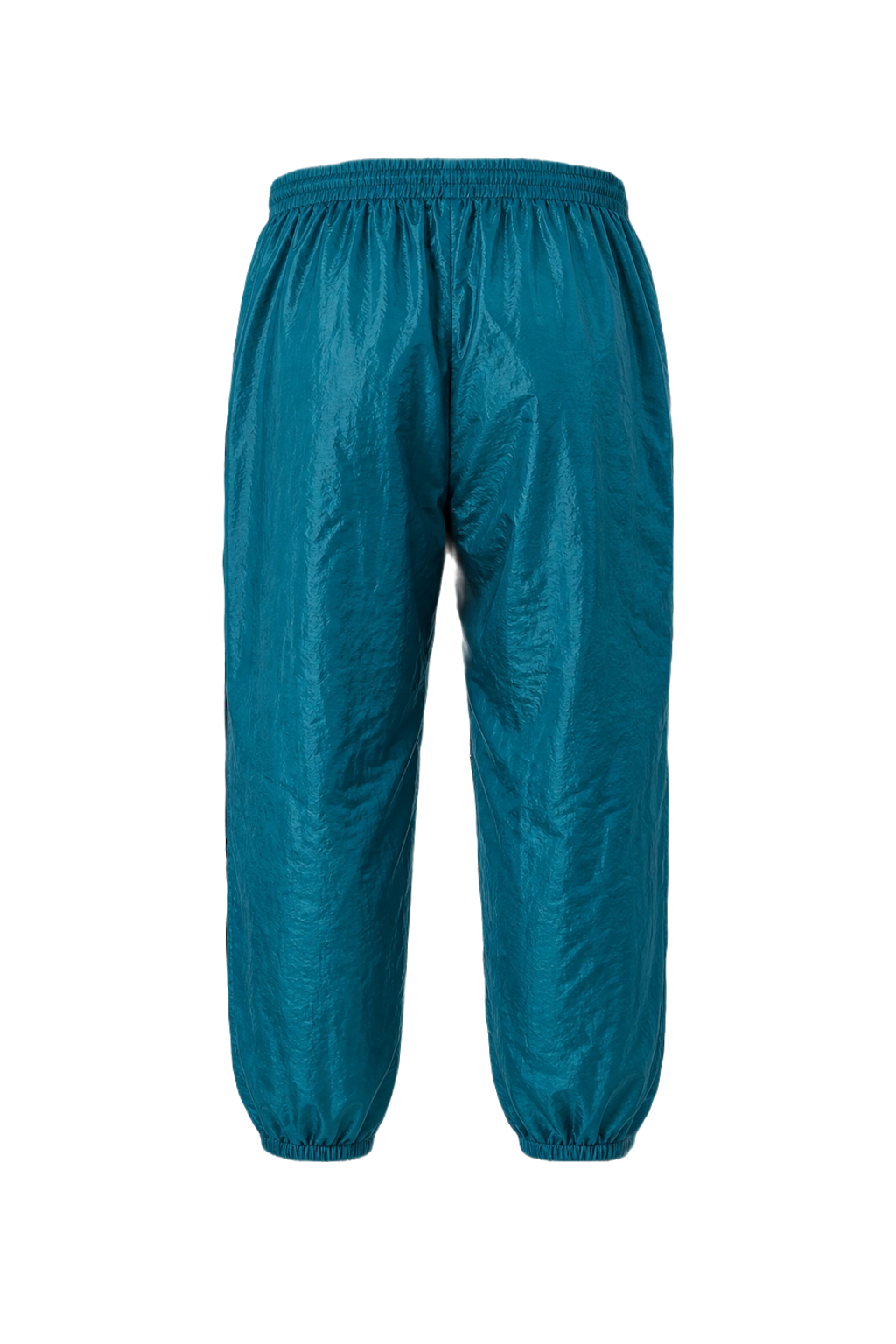 1980s Teal Nylon Pants - Back View
