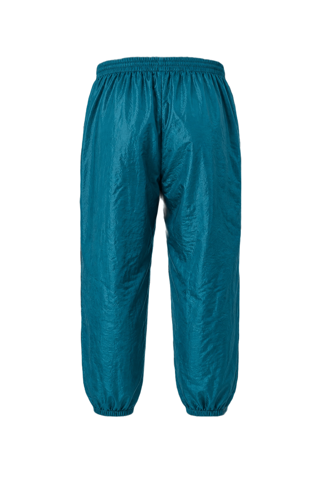 1980s Teal Nylon Pants - Back View