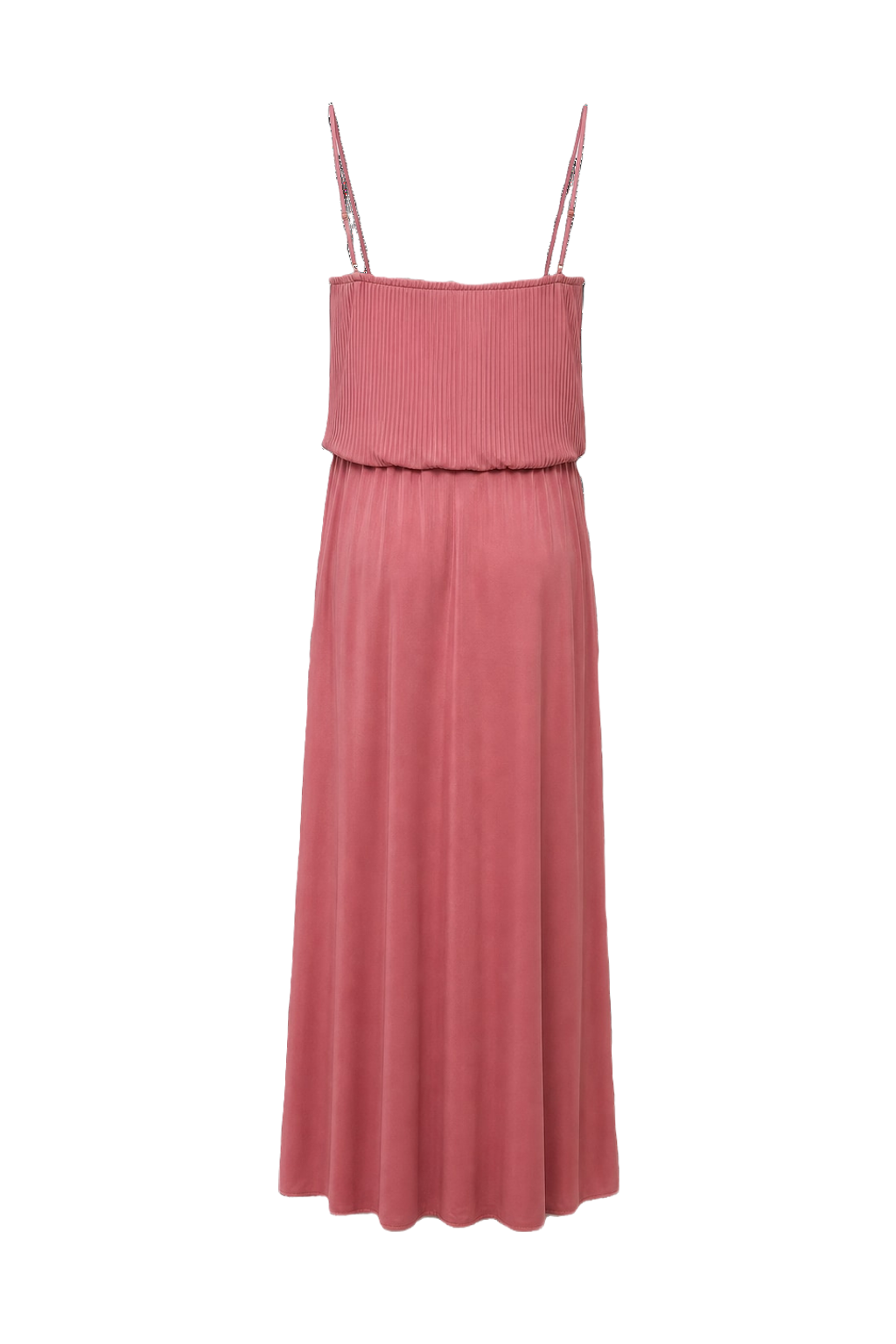 1990s Dusty Rose Satin Maxi Dress - Back View