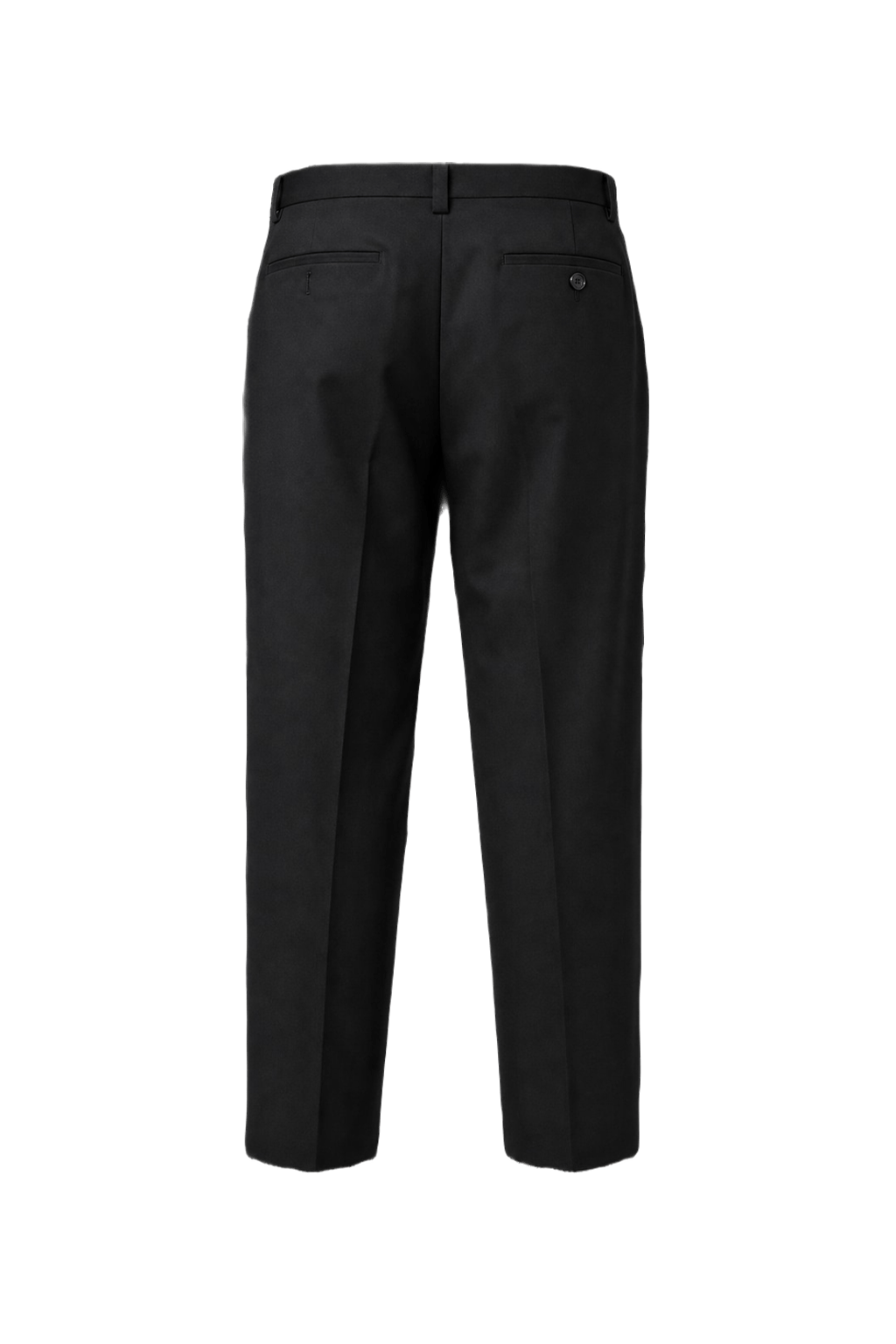 1980s Black Cotton Blend Trousers - Back View