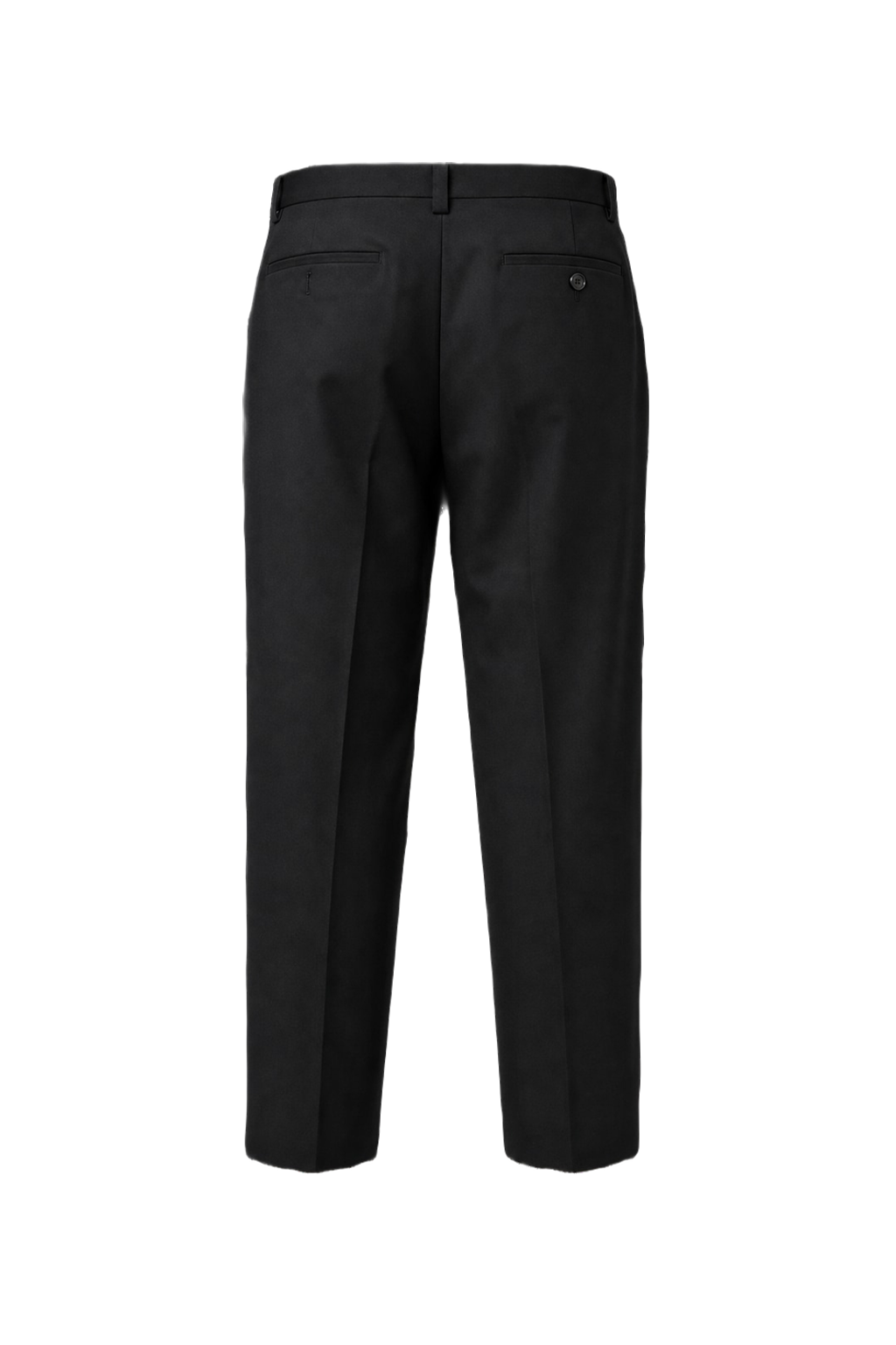 1980s Black Cotton Blend Trousers - Back View
