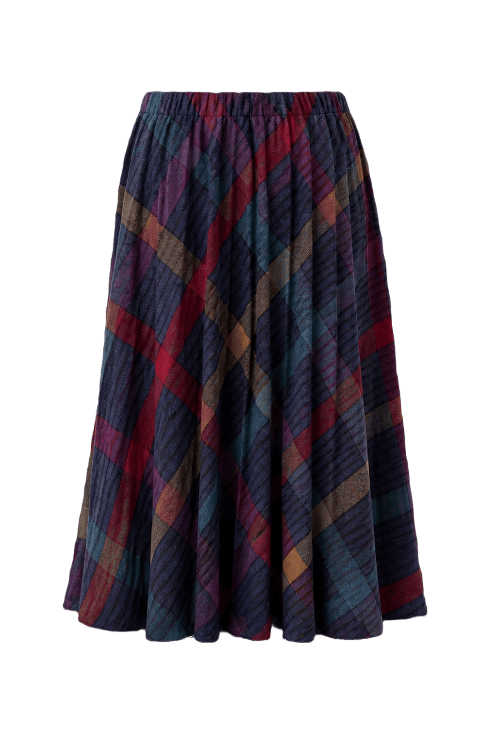1970s Navy Blue Acrylic Blend Skirt - Back View