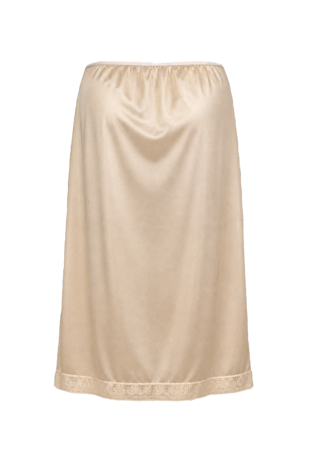 1950s Cream Nylon Skirt - Back View