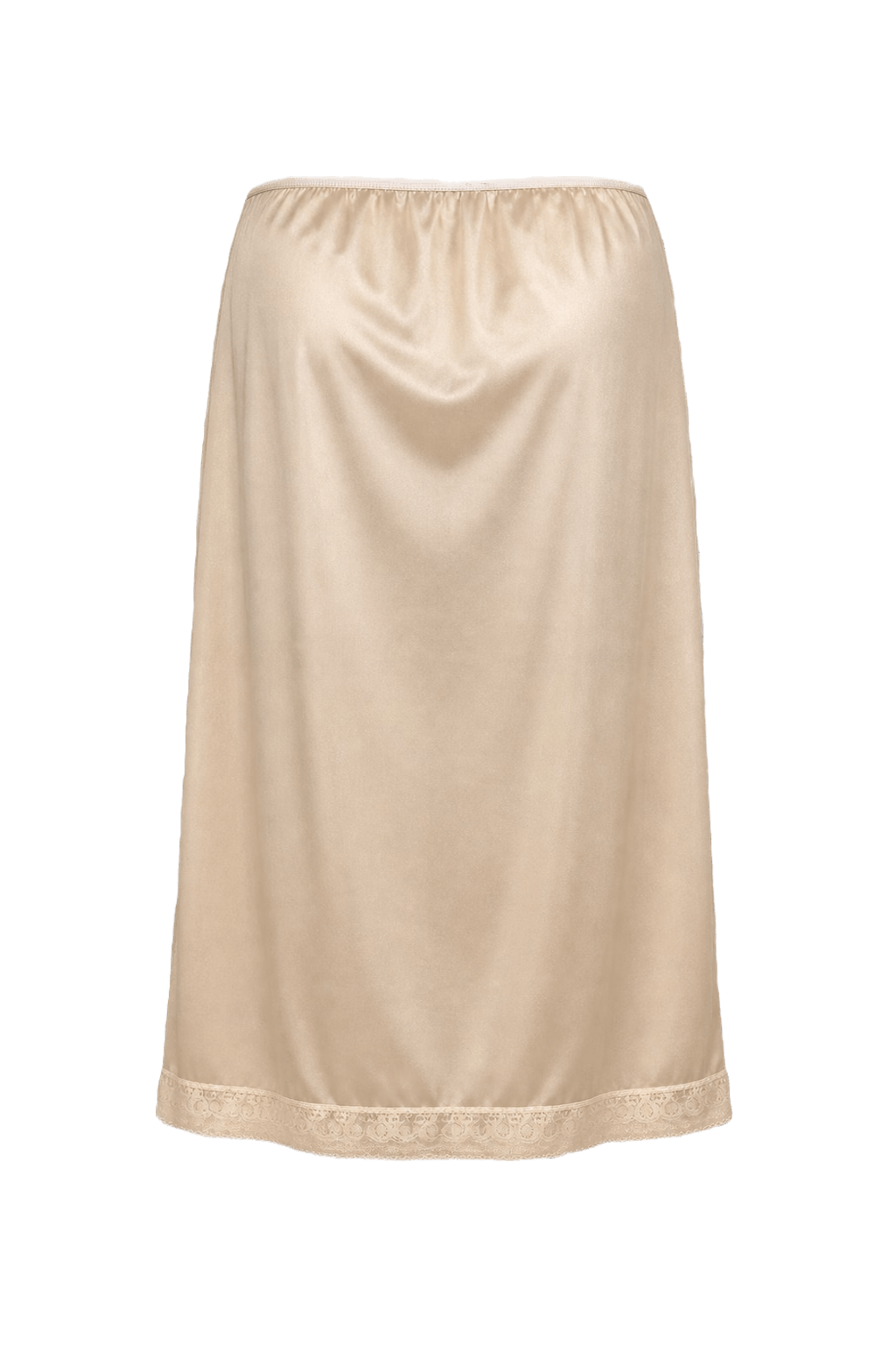 1950s Cream Nylon Skirt - Back View