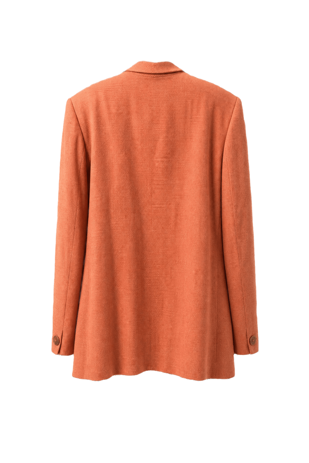 1980s Peach Wool Blend Blazer - Back View