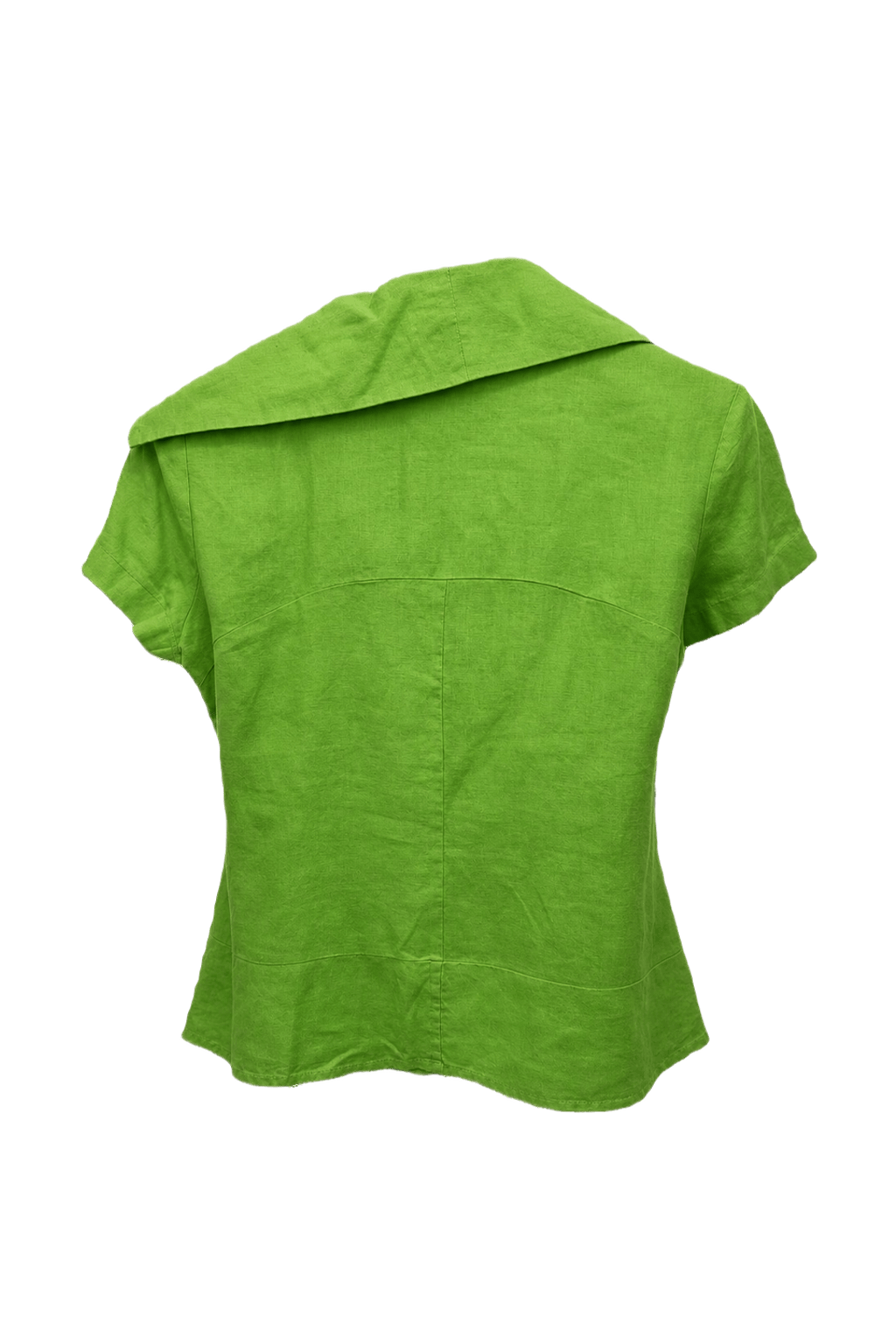 1960s Green Linen Top - Back View