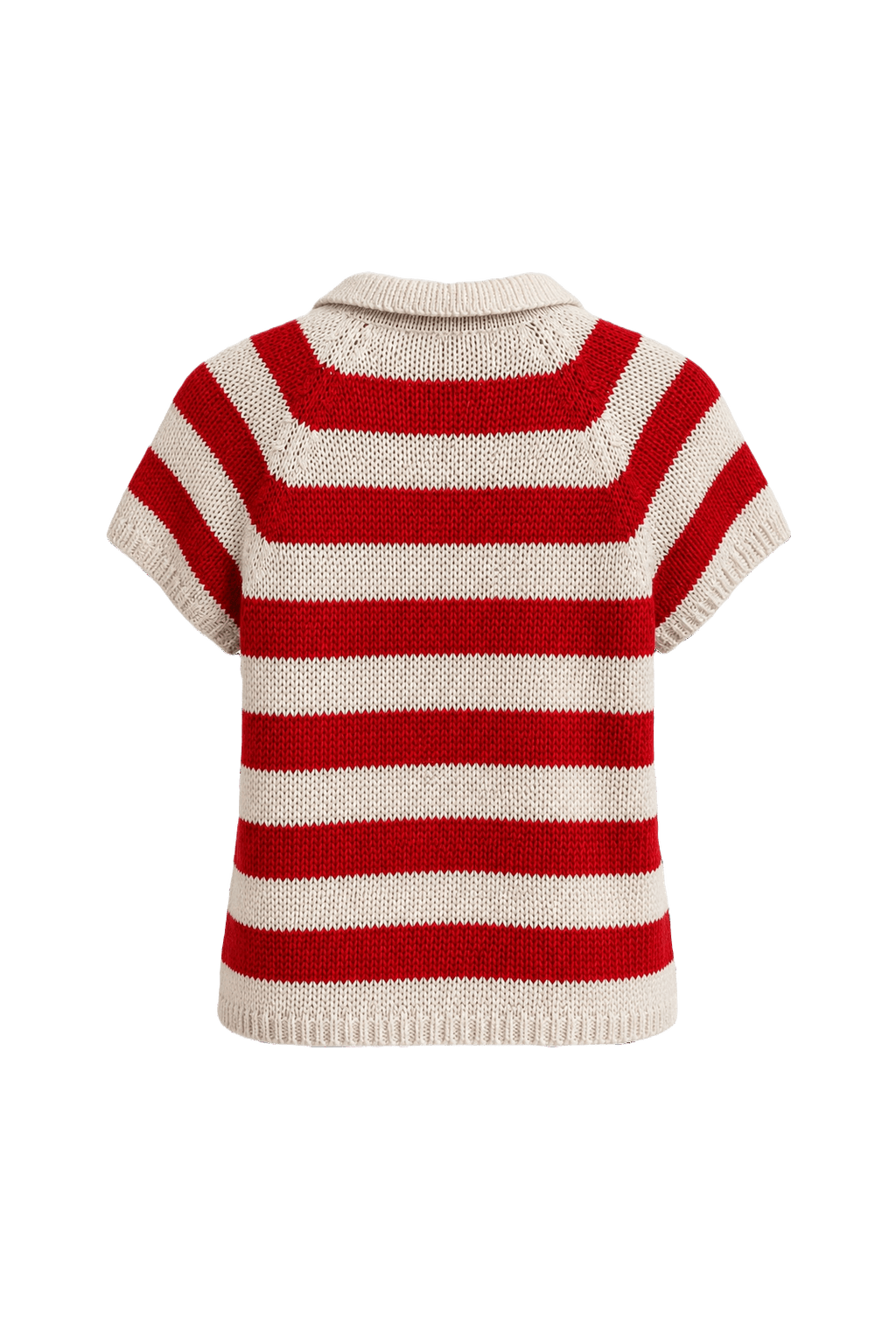 1960s Red Knit Polo - Back View