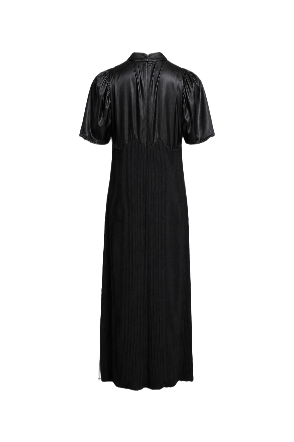 Unknown Black Silk Wool Dress - Back View