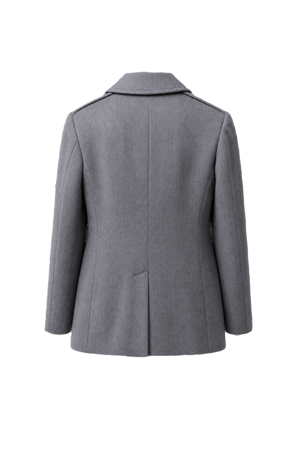 Unknown Grey Wool Blazer - Back View