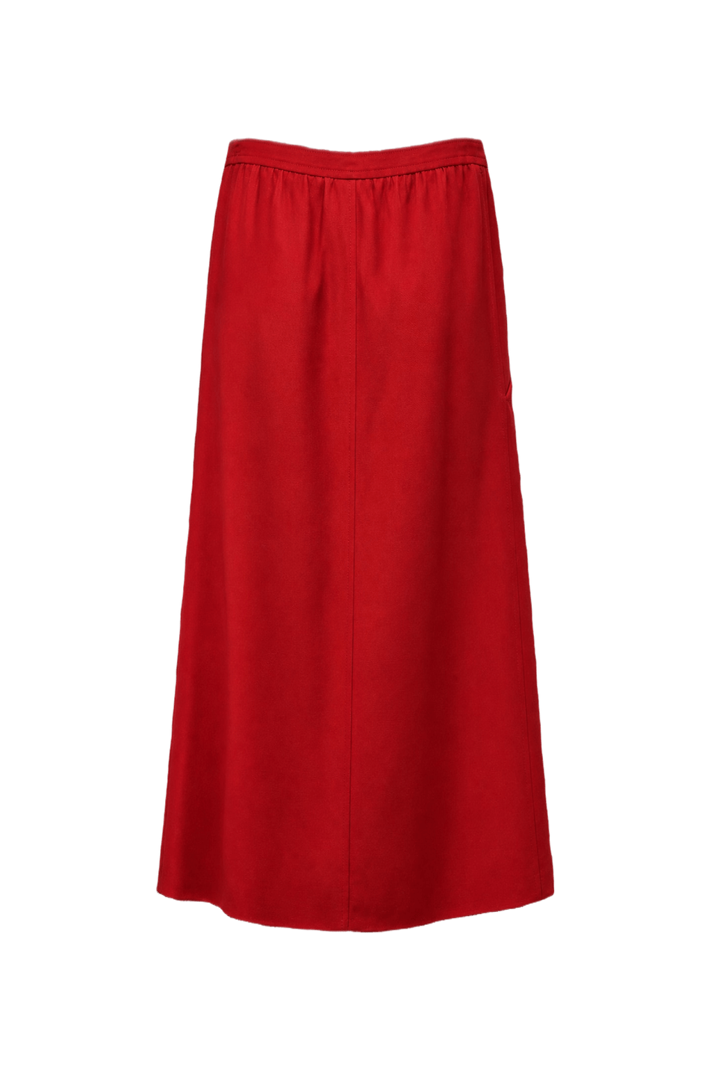 1980s Red Wool Skirt - Back View