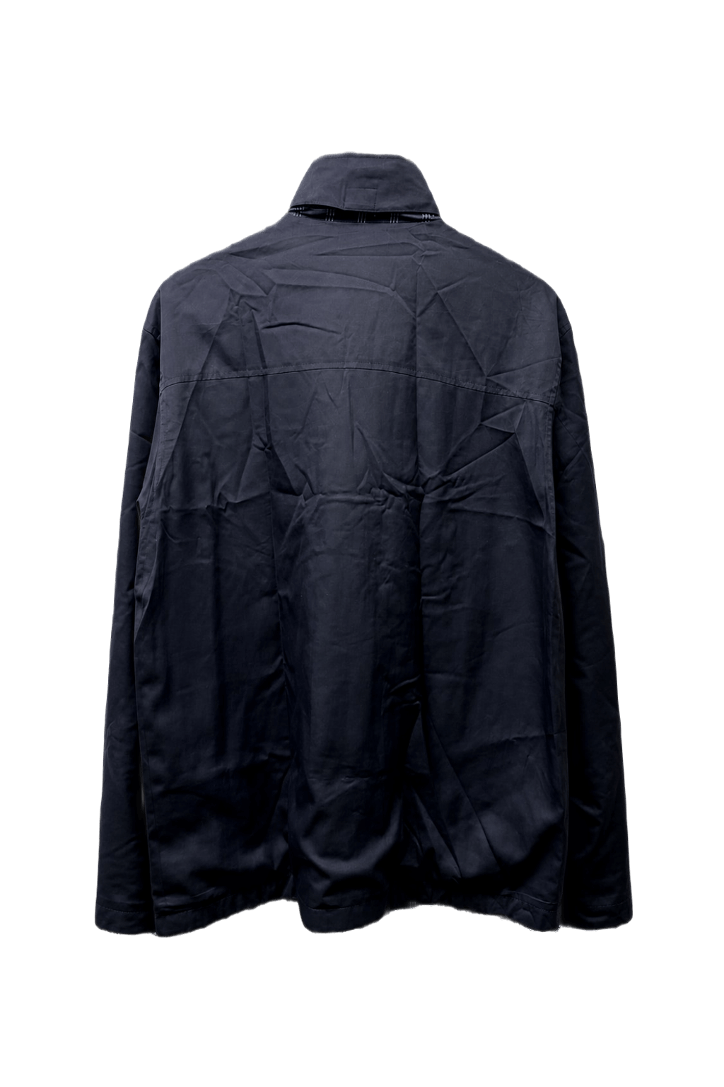 1980s Navy Blue Cotton Jacket - Back View