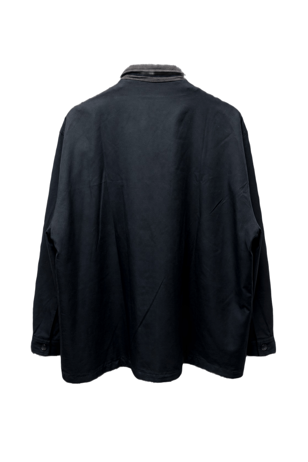 1980s Black Cotton Blend Jacket - Back View