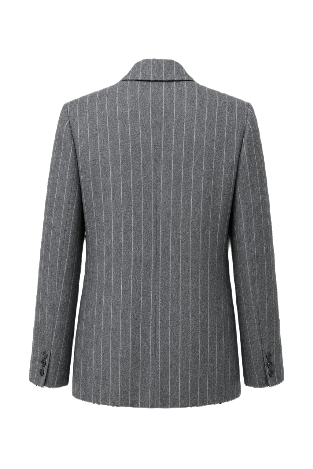 1980s Charcoal Grey Wool Blazer - Back View