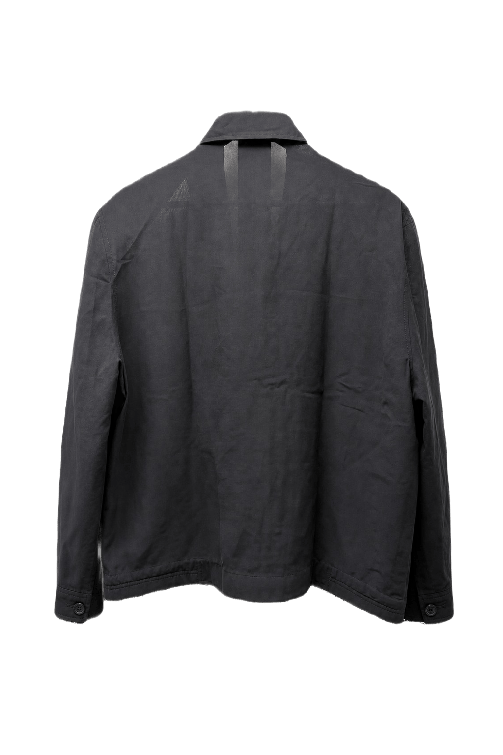 1980s Black Cotton Blend Jacket - Back View