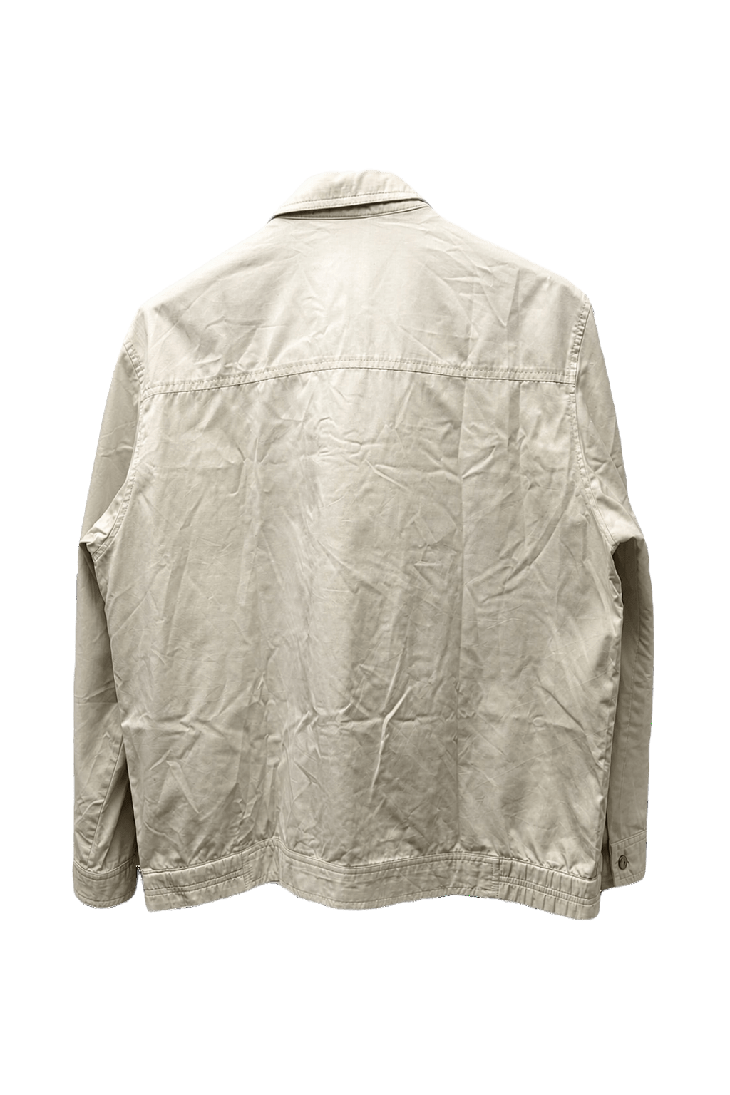 1980s Beige Cotton Blend Jacket - Back View