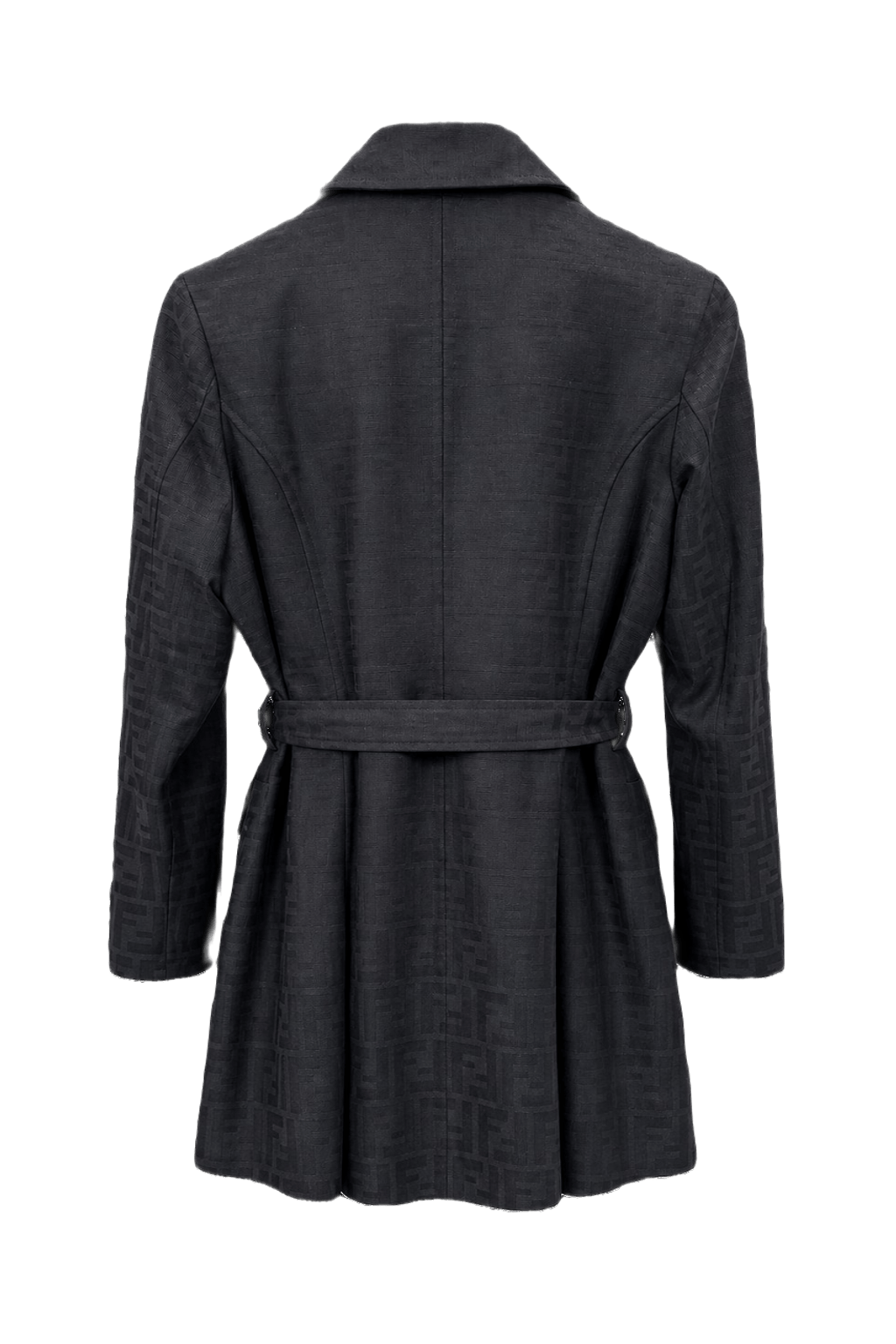 1990s Black Cotton Blend Jacket - Back View
