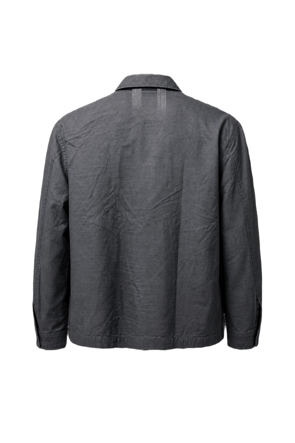 1980s Dark Gray Cotton Blend Jacket - Back View