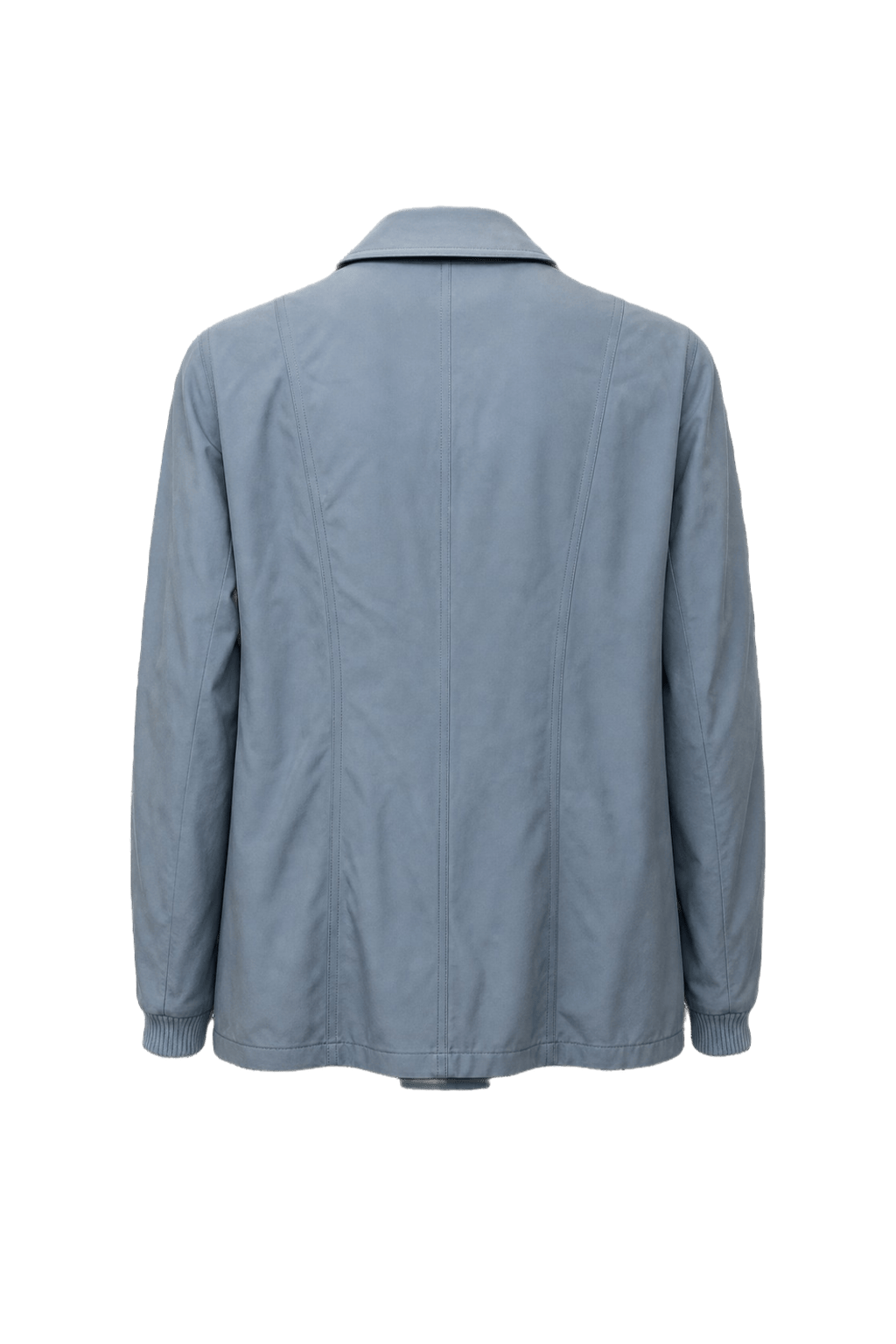 1990s Blue Silk Jacket - Back View