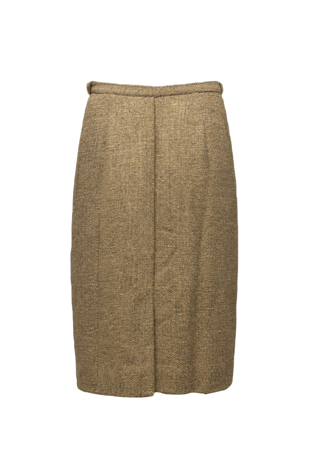 1950s Beige Wool Skirt - Back View