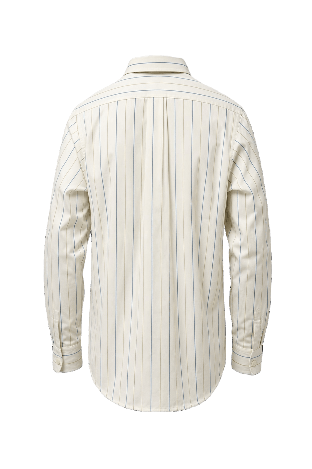 1970s Cream White Cotton Blend Shirt - Back View