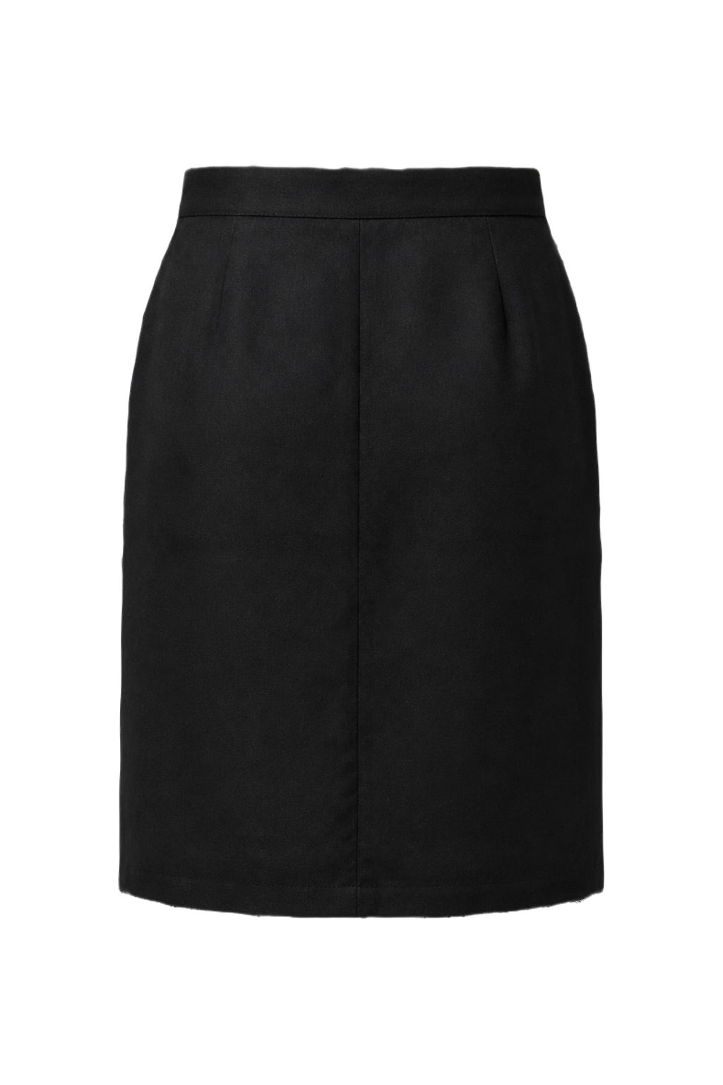 1980s Black Wool Skirt - Back View