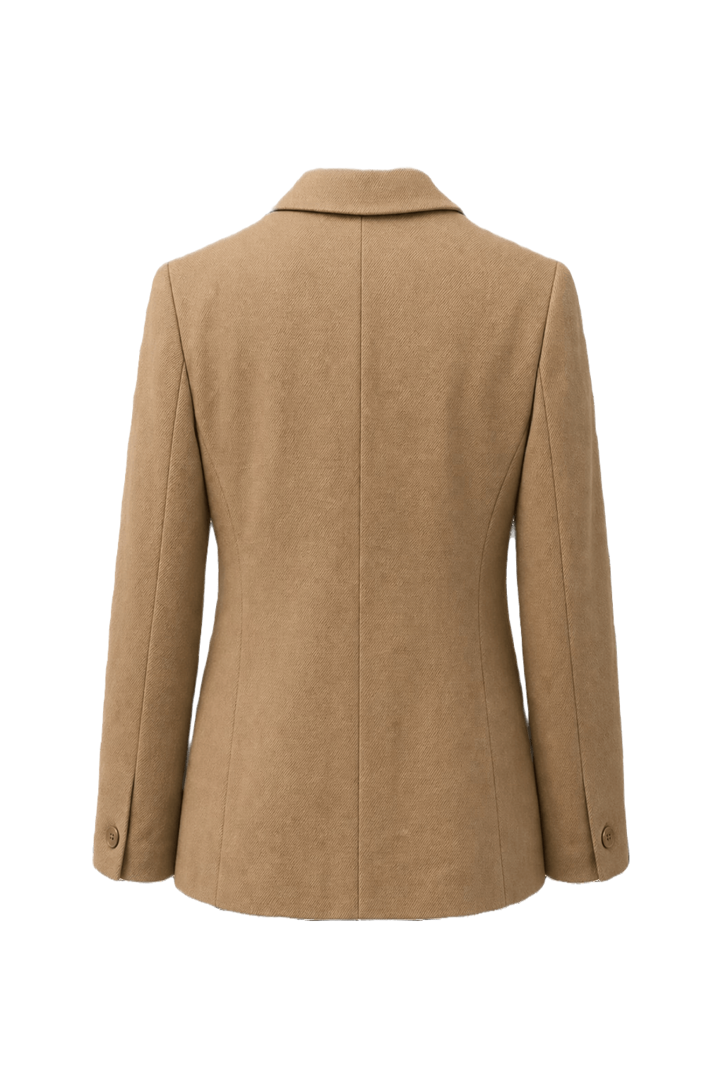 1990s Beige Wool Blend Blazer - Back View