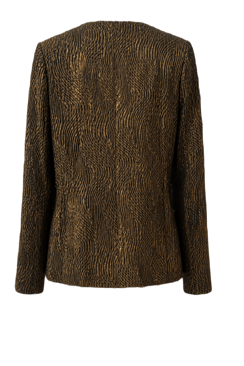 1980s Gold Wool Blend Blazer - Back View