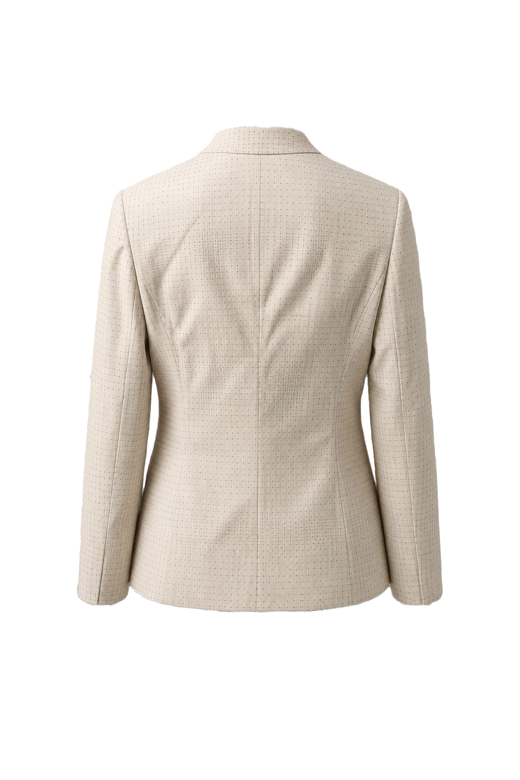 1990s Cream Wool Blend Blazer - Back View