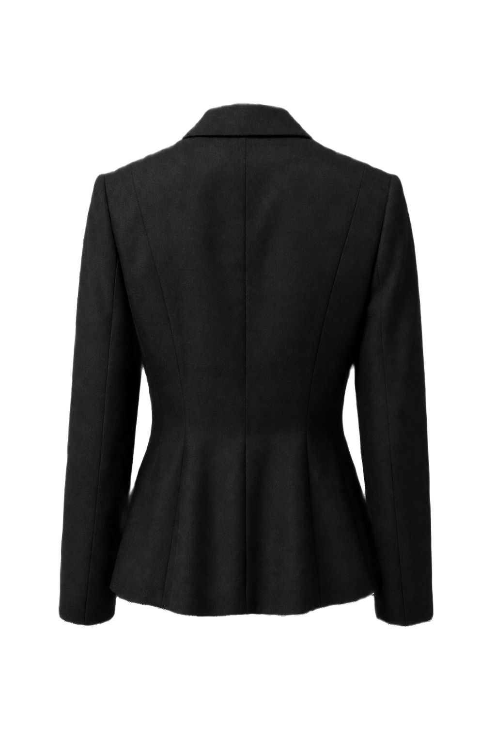 1980s Black Wool Blend Blazer - Back View