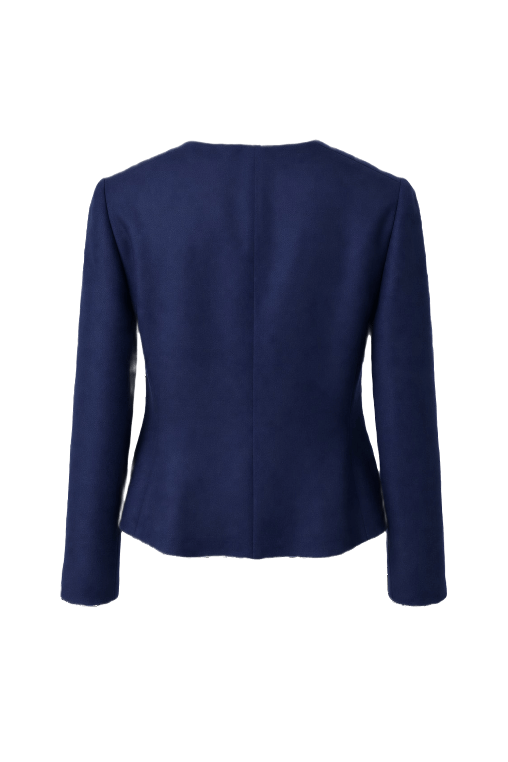 1980s Navy Blue Wool Blend Jacket - Back View
