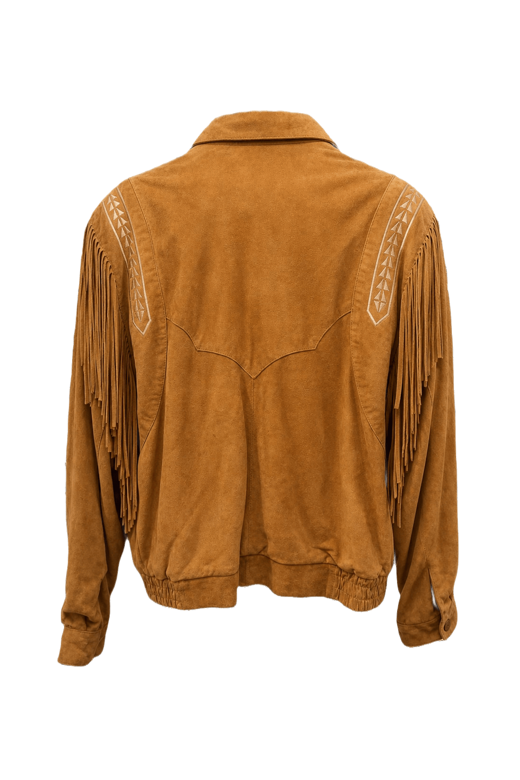1980s Tan Suede Jacket - Back View