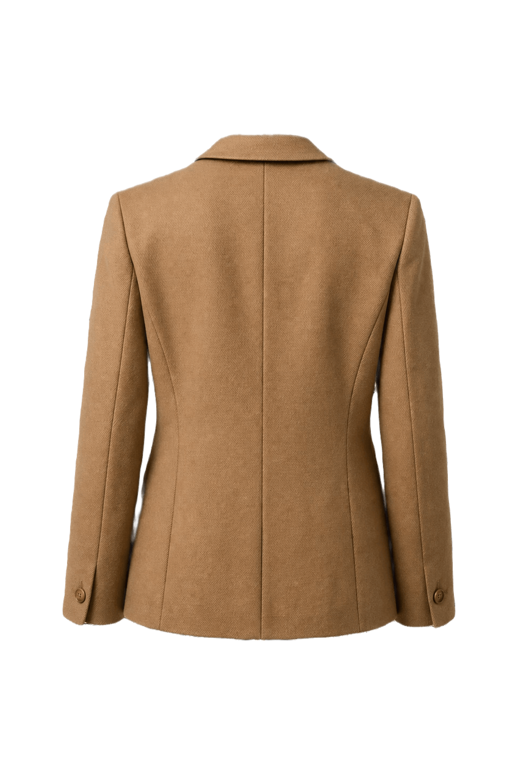 1980s Beige Wool Blend Blazer - Back View