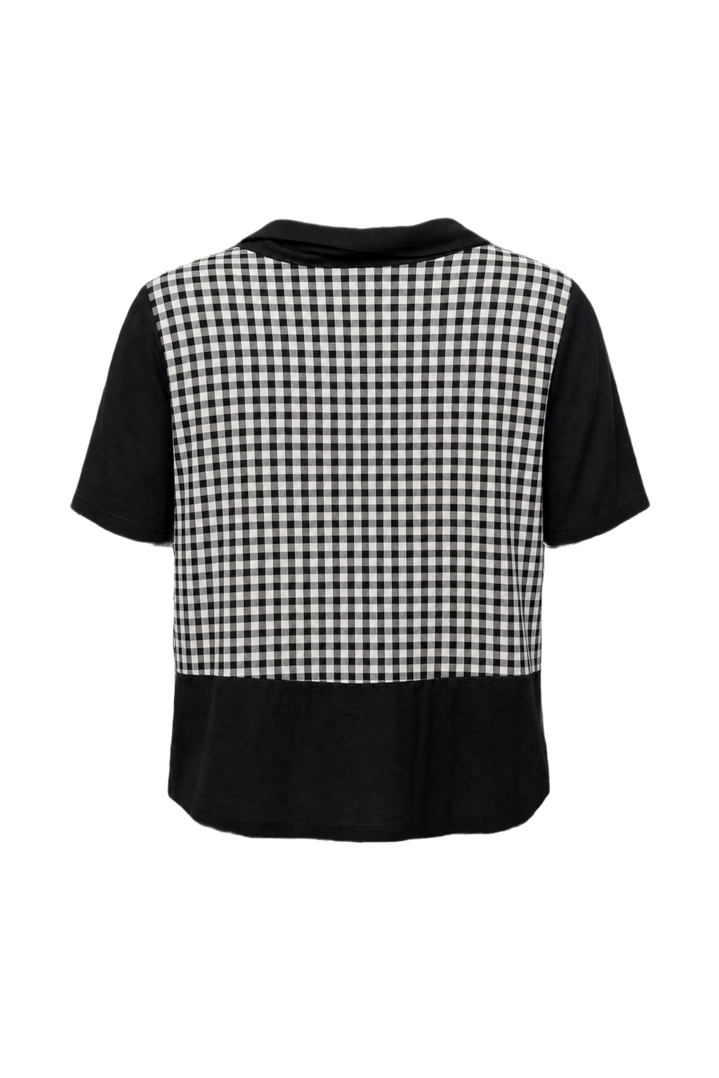 1980s Black Cotton Blouse - Back View