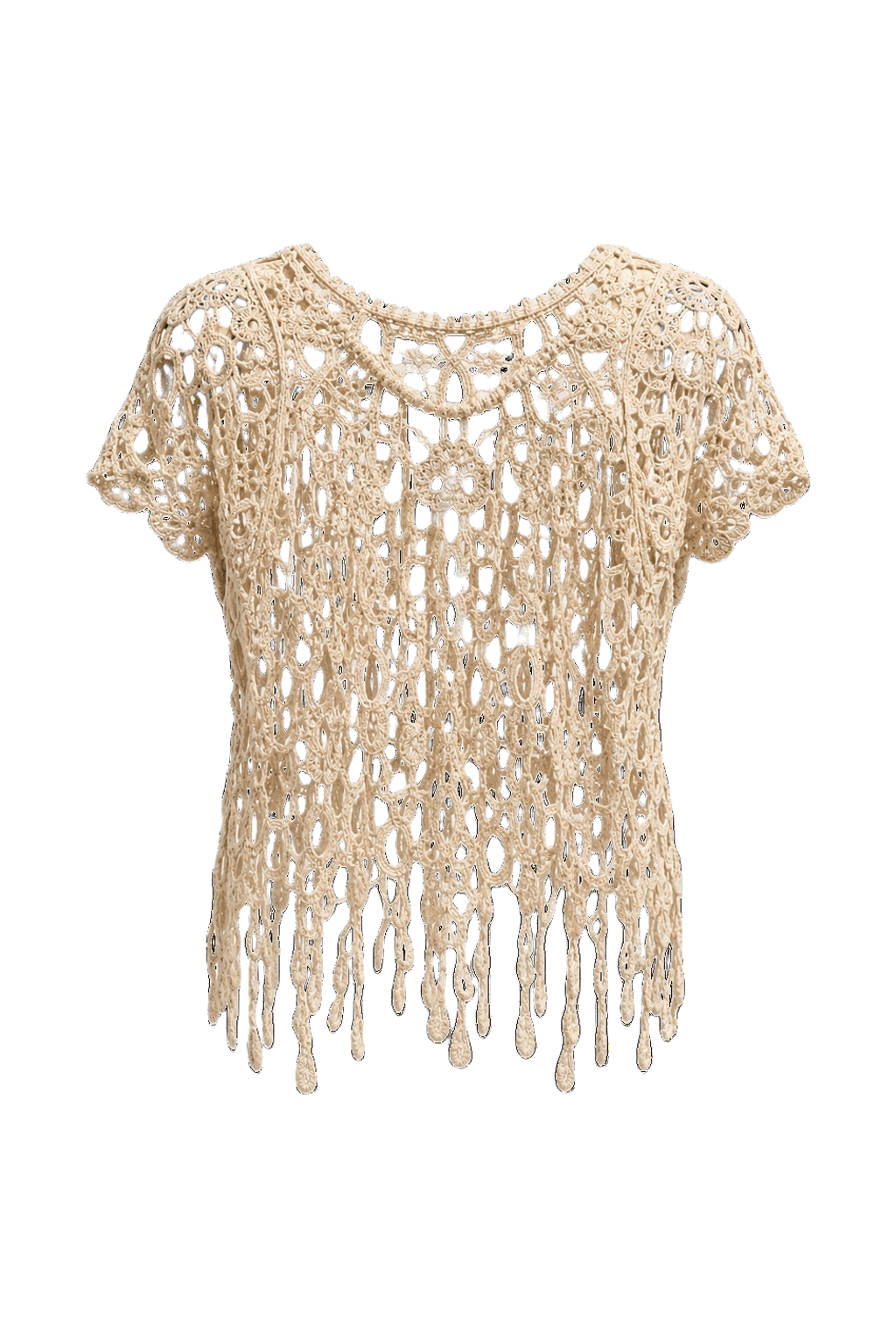 1970s Cream Cotton Blouse - Back View