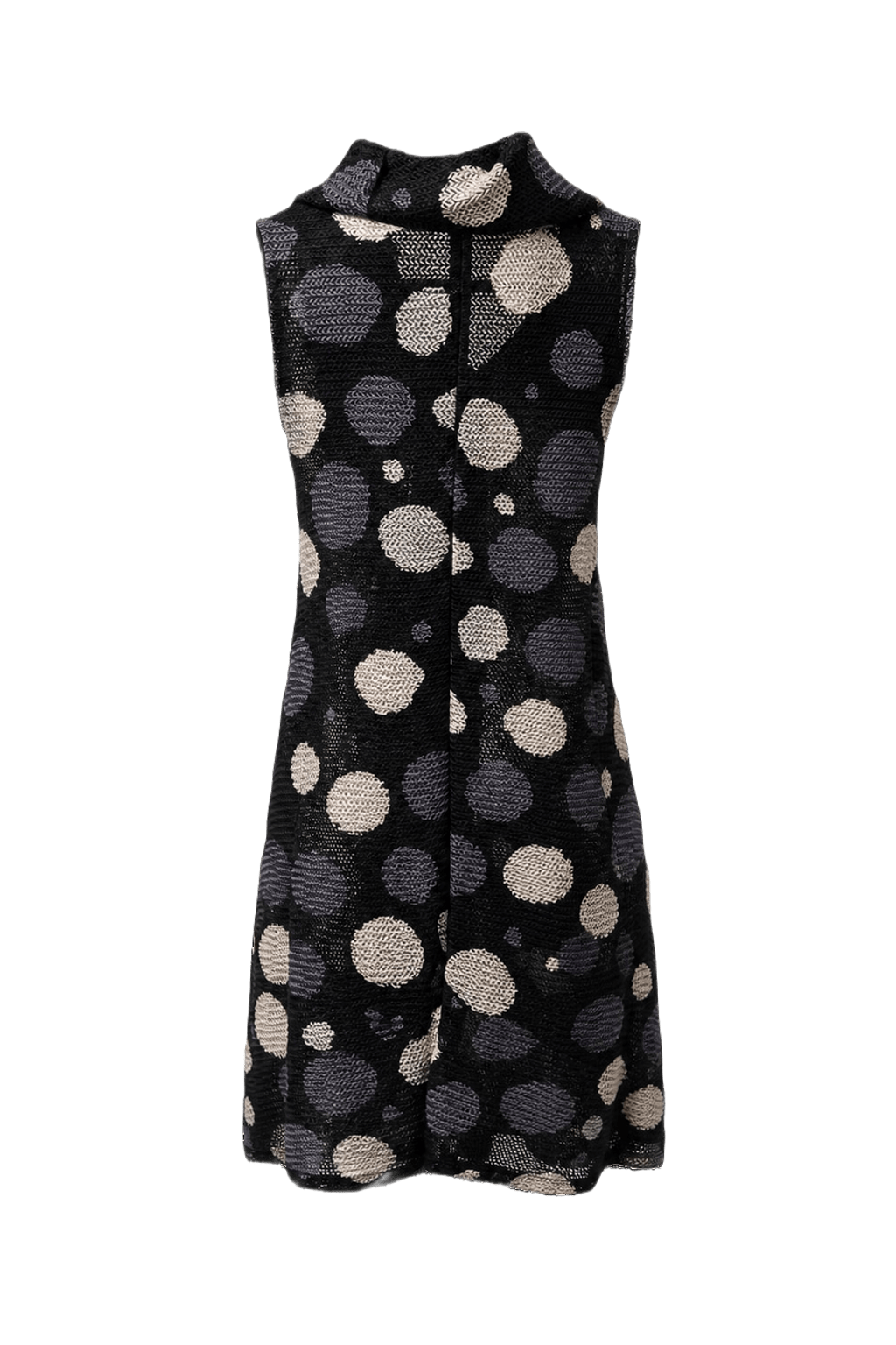 1990s Black Polyester Blend Blouse - Back View