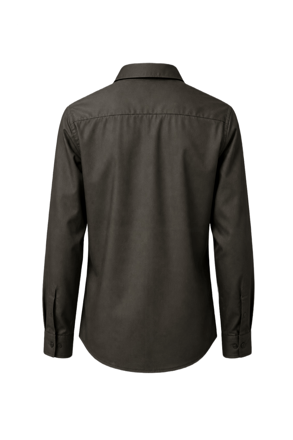 1980s Olive Cotton Shirt - Back View