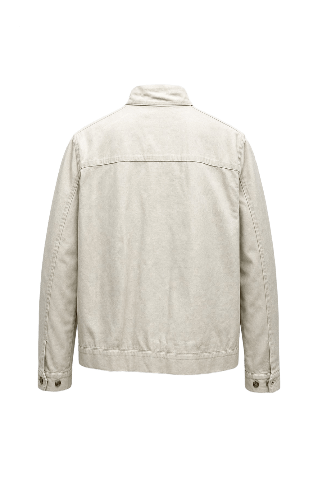 1980s Cream Cotton Jacket - Back View
