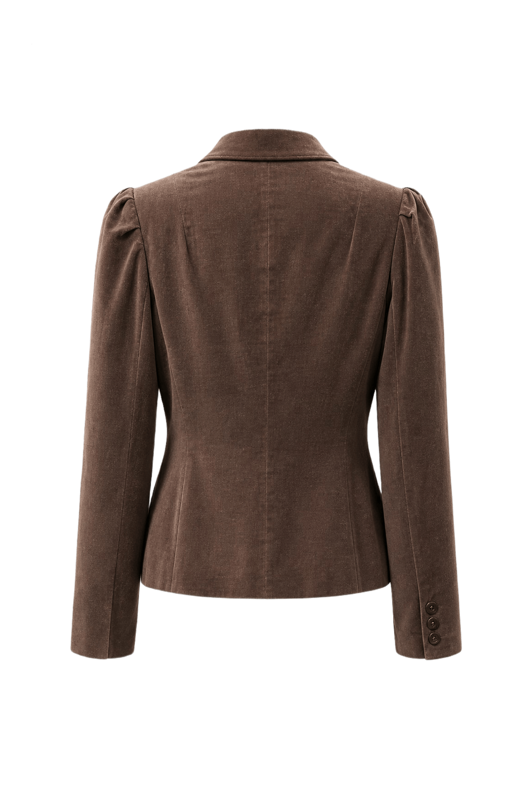 1950s Brown Cotton Blend Blazer - Back View