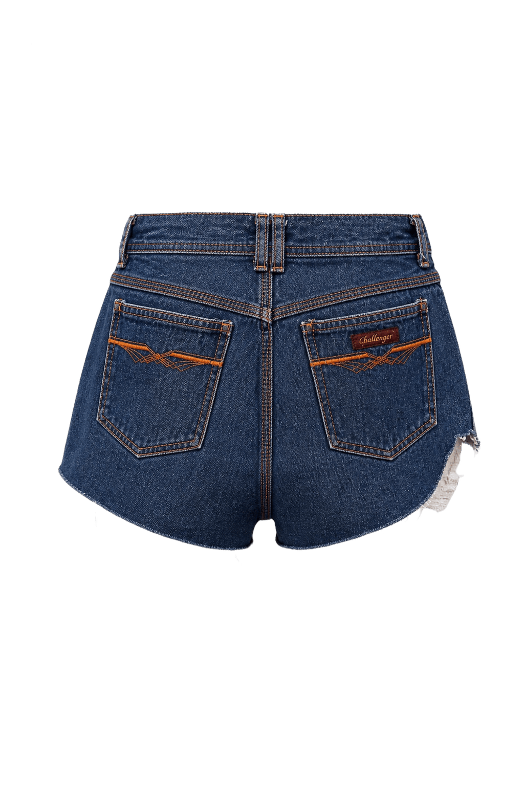 1990s Blue Denim Shorts - Back View