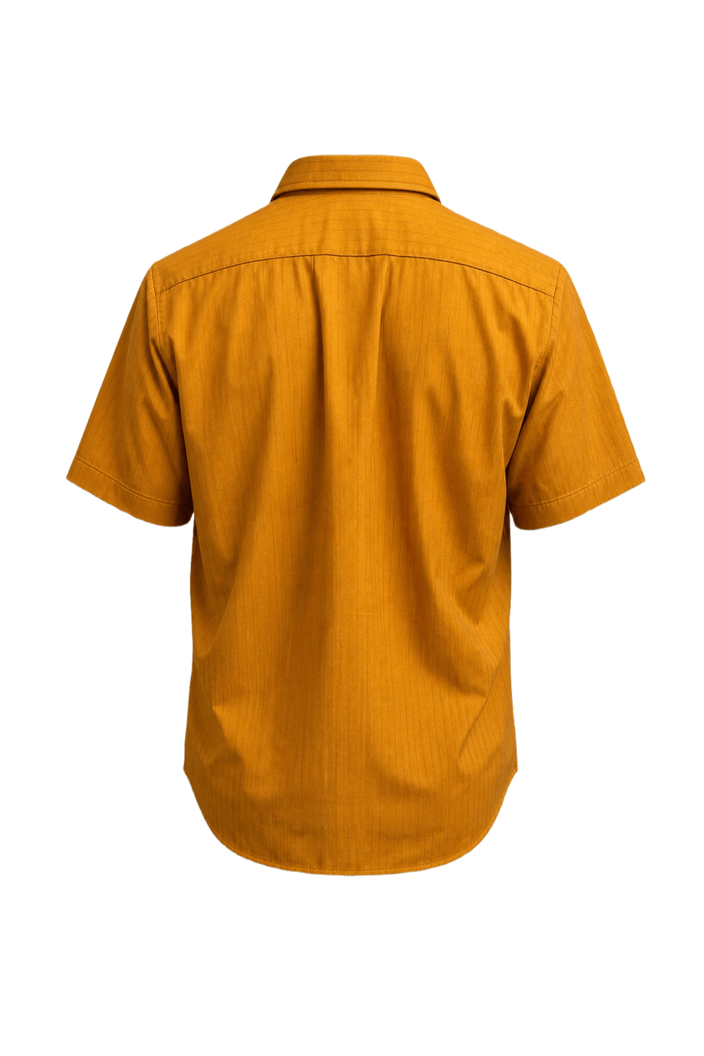 1980s Bright Orange Cotton Blend Shirt - Back View