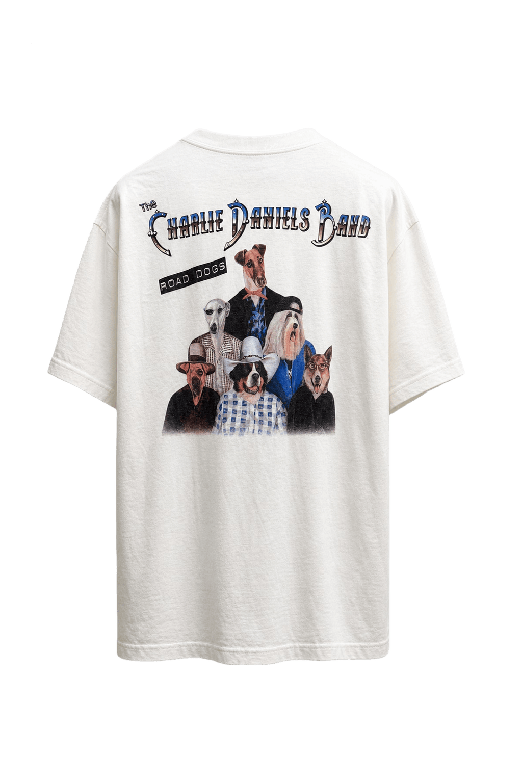 1990s White Cotton Blend T-Shirt - Back View