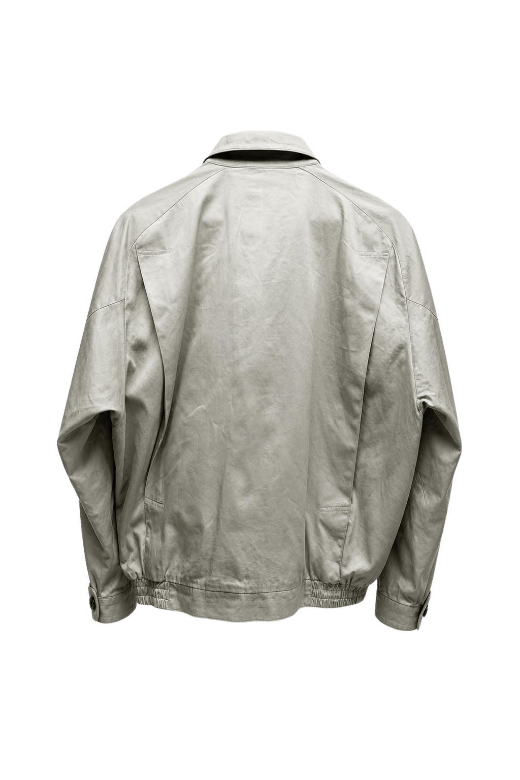 1990s Light Beige Cotton Blend Jacket - Back View