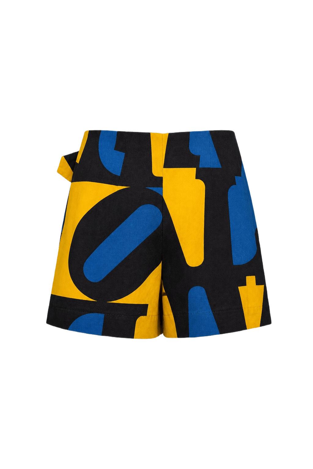 1960s Yellow Cotton Shorts - Back View