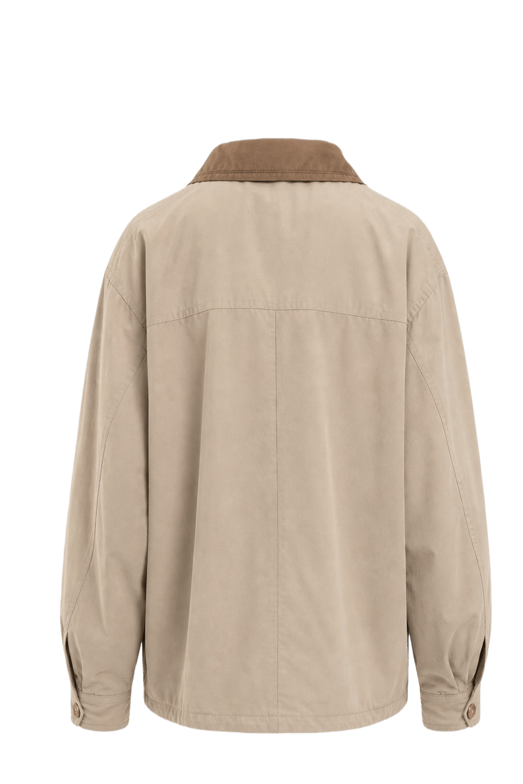 1980s Beige Cotton Jacket - Back View