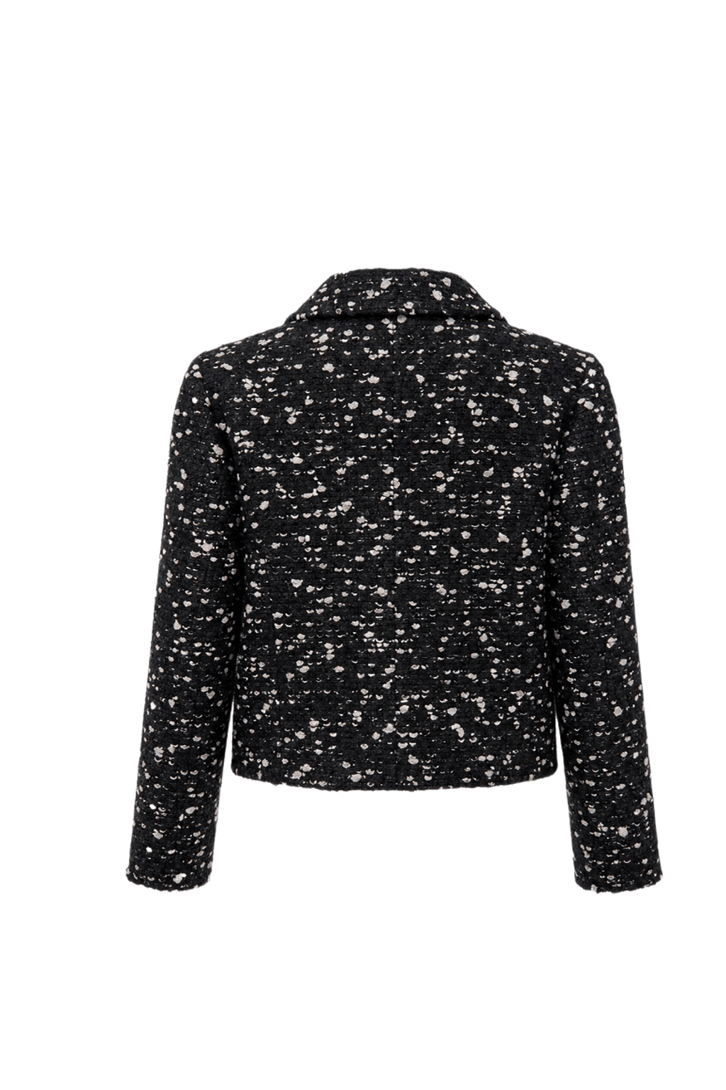 1980s Black Tweed Jacket - Back View
