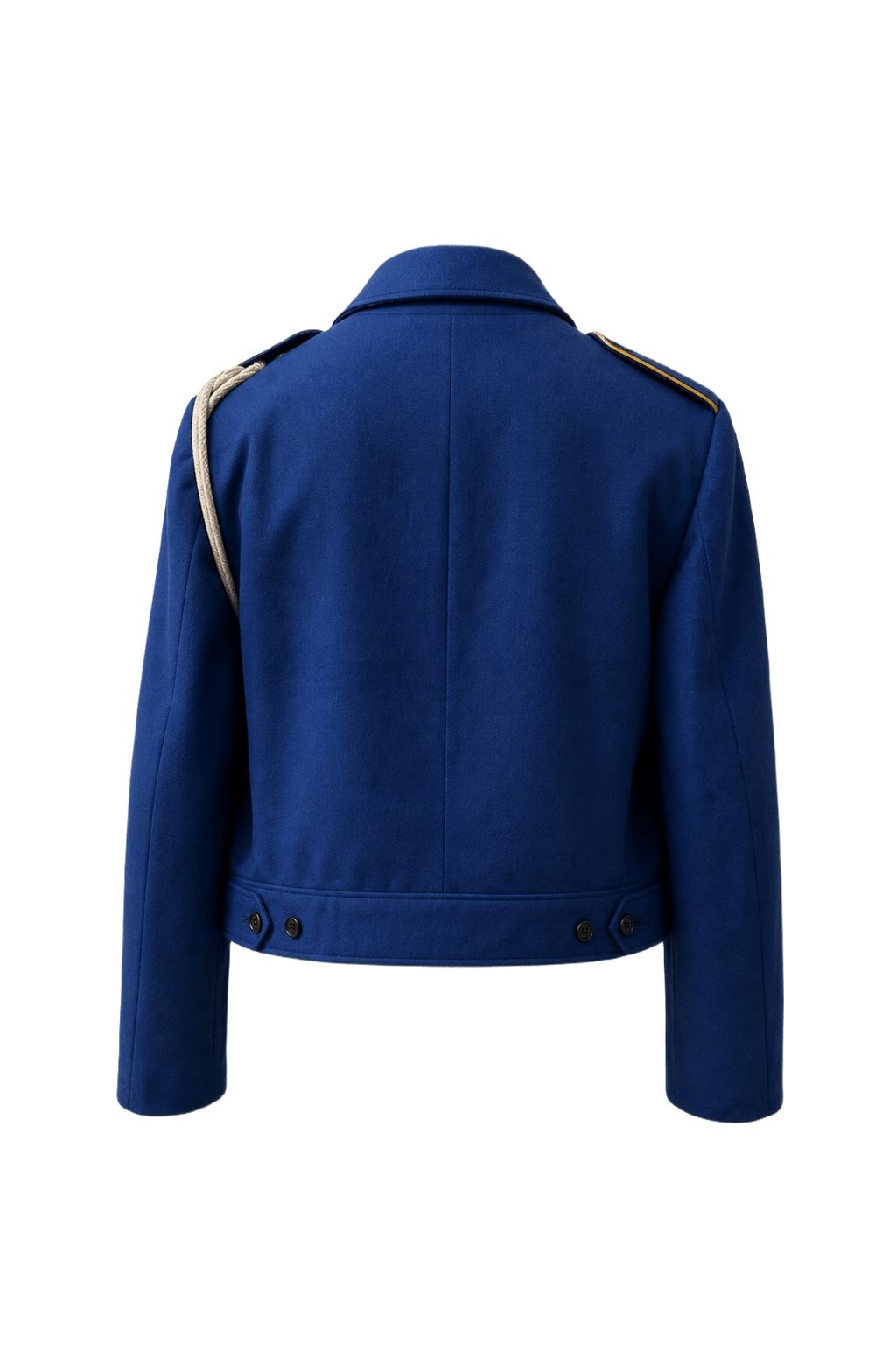 1980s Royal Blue Wool Jacket - Back View