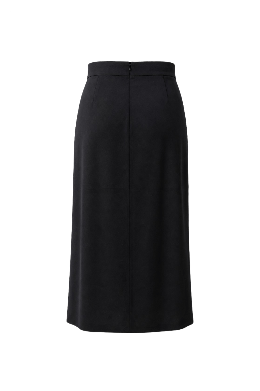 1990s Navy Blue Synthetic Skirt - Back View