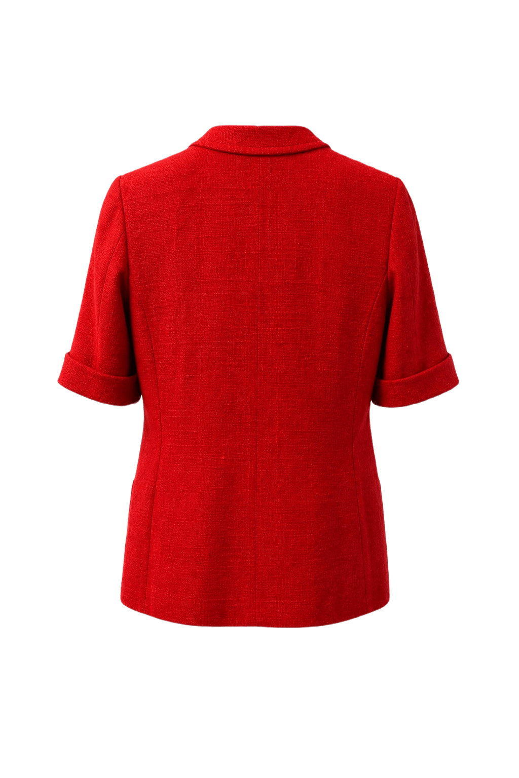 1980s Red Wool Blend Jacket - Back View