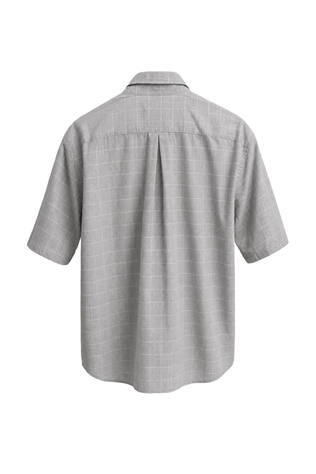 1980s Light Grey Cotton Shirt - Back View