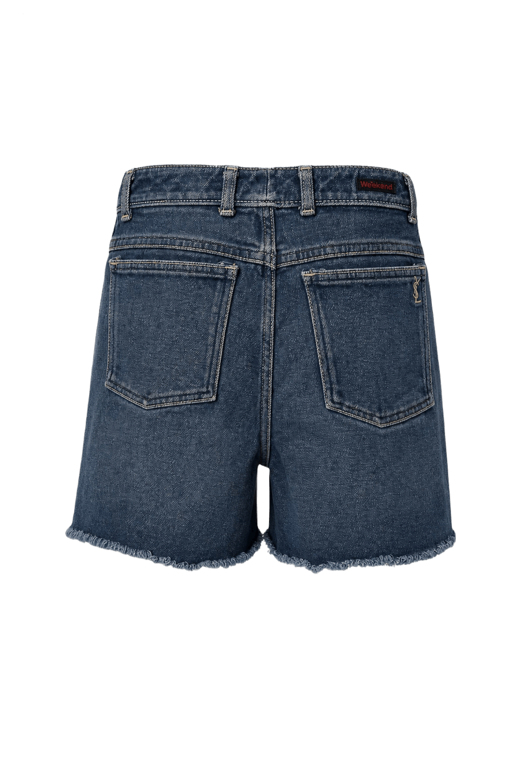 1970s Blue Denim Shorts - Back View